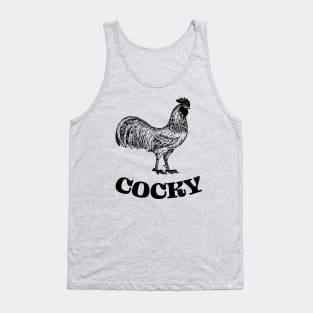 Cocky Rooster - Funny Vintage Drawing Tank Top